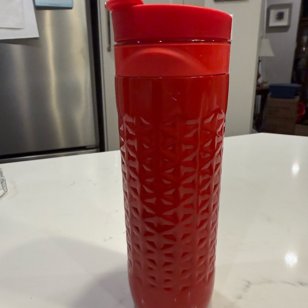 DAVIDsTEA Red Perfect Infuser Travel Mug – Stainless Steel – With Tea Filter